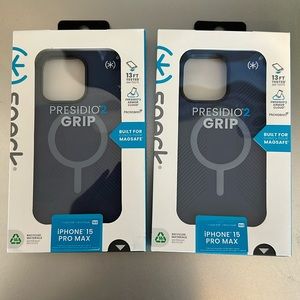 Speck presidio2 Grip iPhone 15 pro max phone case. Built for MagSafe